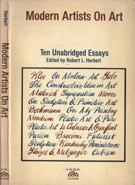 Modern artists on art - Robert L. Herbert - copertina