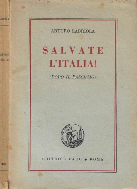Salvate l'Italia - Arturo Labriola - copertina