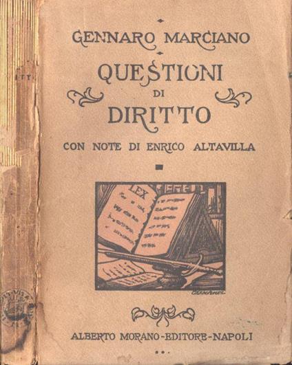 Questioni di diritto - Gennaro Marciano - copertina
