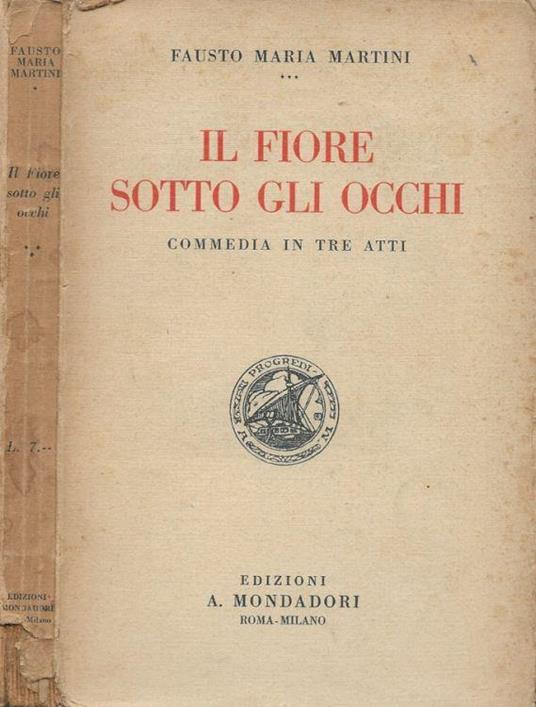 Il Fiore sotto gli occhi - Fausto M. Martini - copertina