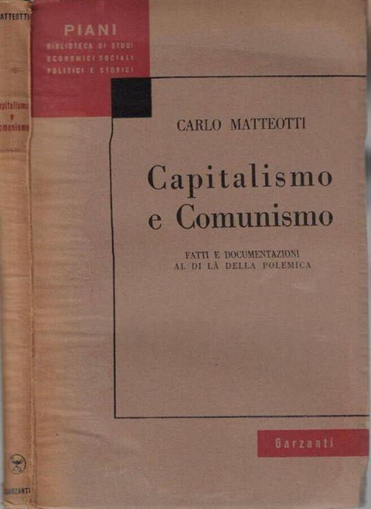 Capitalismo e comunismo - Carlo Matteotti - copertina