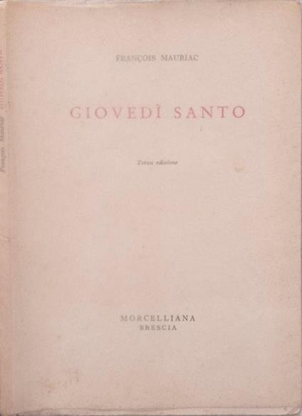 Giovedì Santo - François Mauriac - copertina