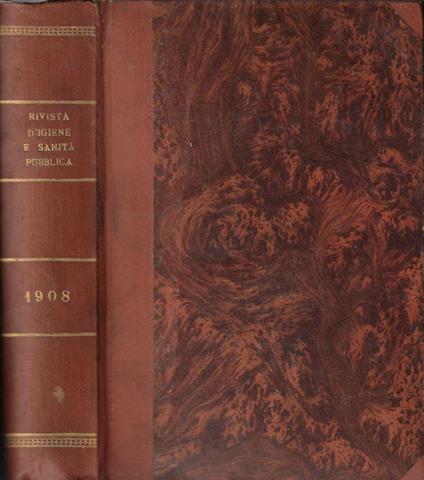 Rivista di igiene e sanità pubblica anno XIX 1908 - Maria Luigia Pagliani - copertina