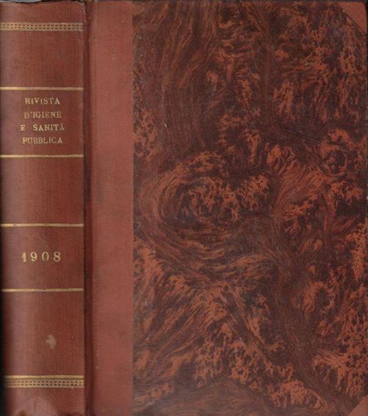 Rivista di igiene e sanità pubblica anno XIX 1908 - Maria Luigia Pagliani - copertina