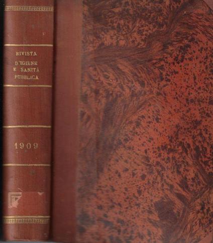 Rivista di igiene e sanità pubblica anno XX 1909 - Maria Luigia Pagliani - copertina