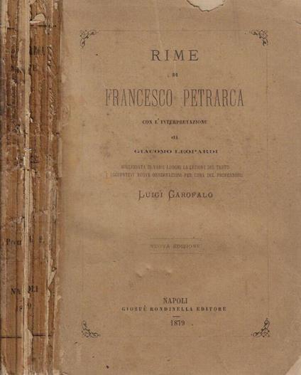 Rime - Francesco Petrarca - copertina