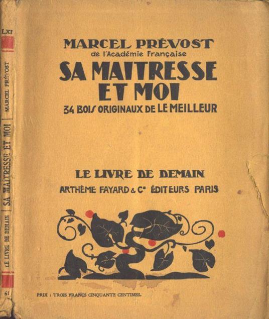 Sa maitresse et moi - Marcel Prévost - copertina