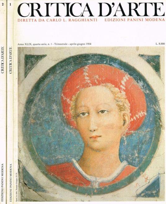 Critica d'Arte. Rivista trimestrale, IV serie, anno XLIX, n.1, 2. 1984 - Carlo Ludovico Ragghianti - copertina