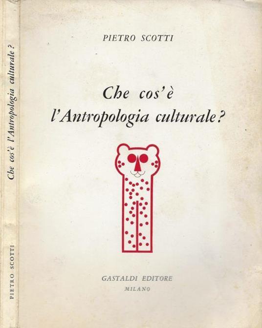 Antropologia culturale - Pietro Scotti - copertina