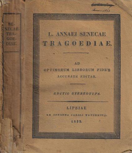 Tragoediae - L. Anneo Seneca - copertina