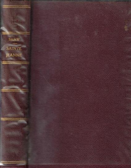 Sainte Jeanne - Bernard Shaw - copertina