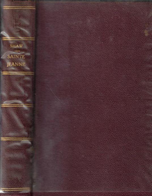 Sainte Jeanne - Bernard Shaw - copertina
