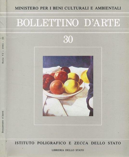 Bollettino d'Arte. Serie VI, n.30, marzo-aprile 1985 - Francesco Sisinni - copertina