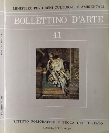 Bollettino d'Arte. Serie VI, n.41, 1987 - Francesco Sisinni - copertina