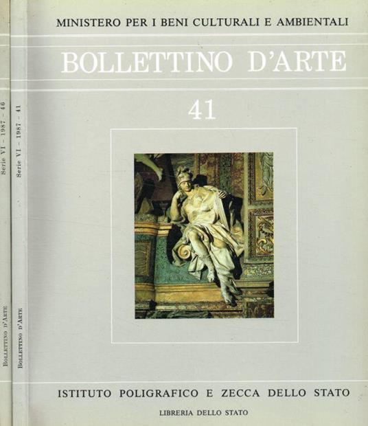 Bollettino d'Arte. Serie VI, n.41, 46, gennaio/febbraio, novembre/dicembre 1987 - Francesco Sisinni - copertina