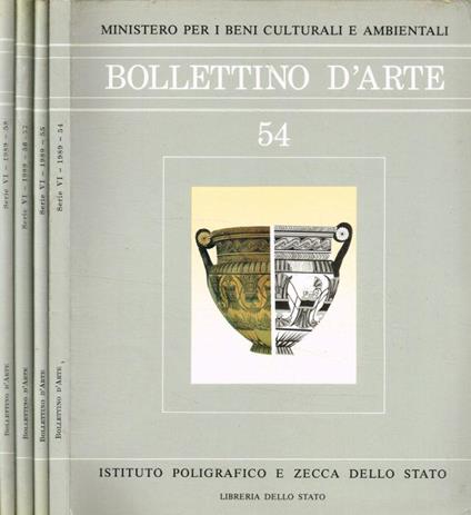 Bollettino d'Arte. Serie VI, fasc.54, 55, 56/57, 58, anno 1989 - Francesco Sisinni - copertina