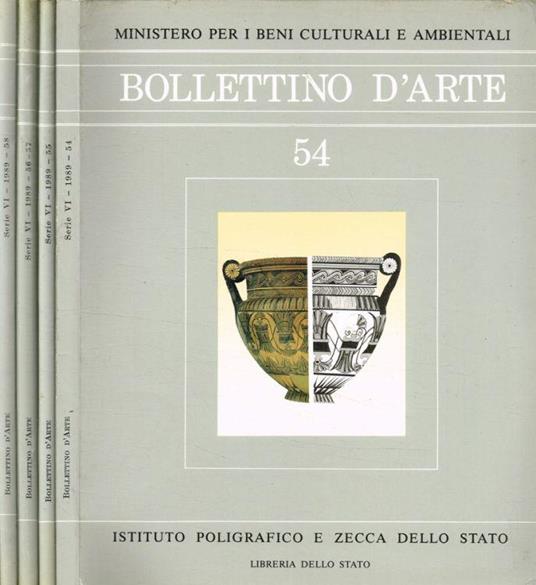 Bollettino d'Arte. Serie VI, fasc.54, 55, 56/57, 58, anno 1989 - Francesco Sisinni - copertina