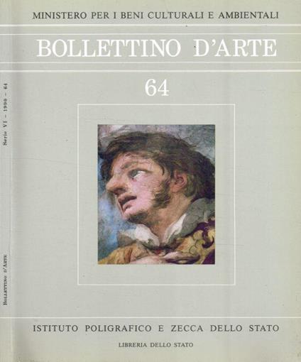 Bollettino d'Arte. Serie VI, n.64,novembre-dicembre 1990 - Francesco Sisinni - copertina