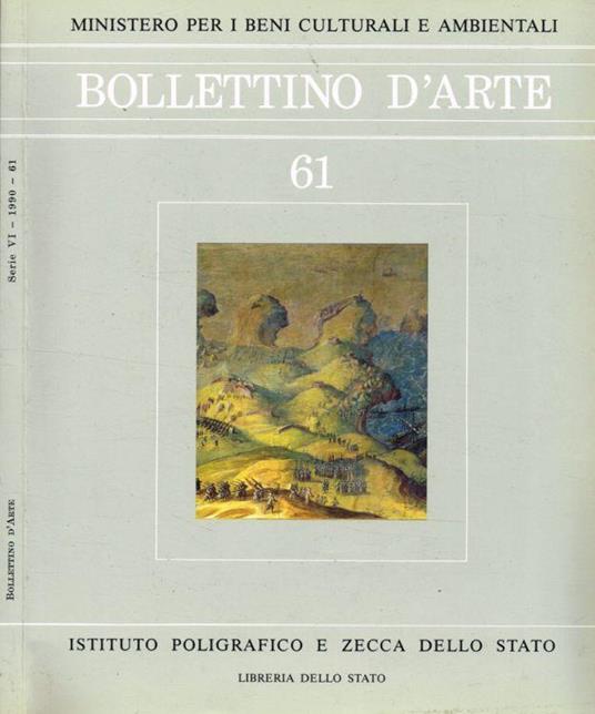 Bollettino d'Arte. Serie VI, n.61 maggio/giugno 1990 - Francesco Sisinni - copertina