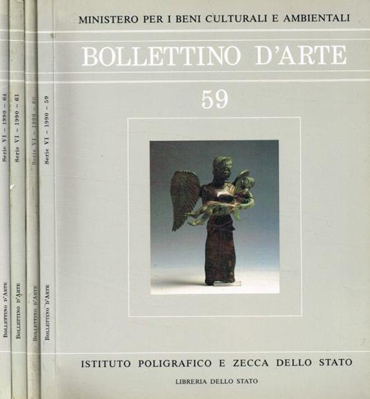 Bollettino d'Arte. Serie VI, n.59, 60, 61, 64, 1990 - Francesco Sisinni - copertina