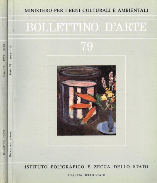 Bollettino d'Arte. Serie VI, n.79, 80/81, 1993 - Francesco Sisinni - copertina