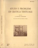 Studi e problemi di critica testuale Vol. XXVII