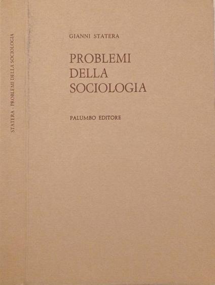 Problemi della sociologia - Gianni Statera - copertina