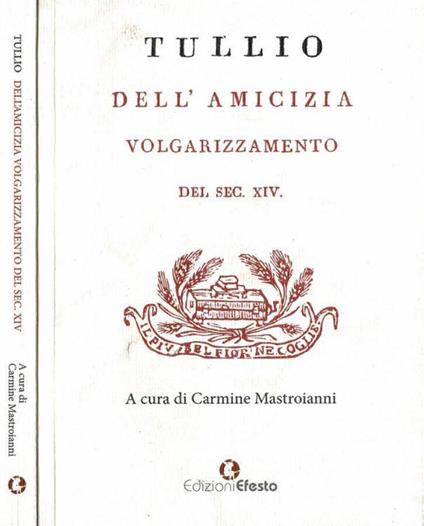Dell'amicizia - Giovanni Tullio - copertina