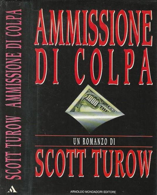 Ammissione di colpa - Scott Turow - copertina