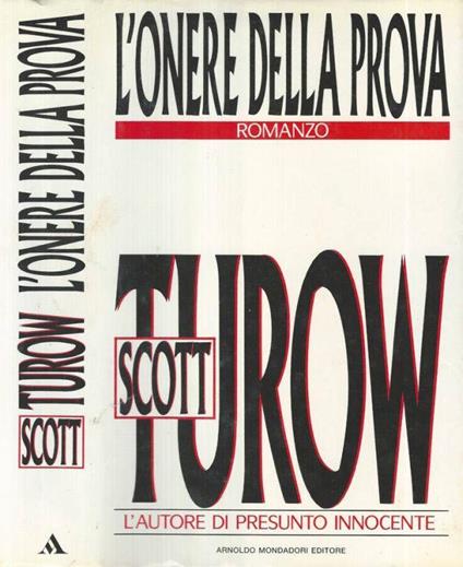 L' onere della prova - Scott Turow - copertina