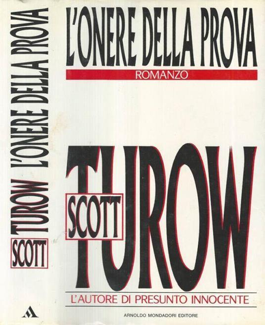 L' onere della prova - Scott Turow - copertina