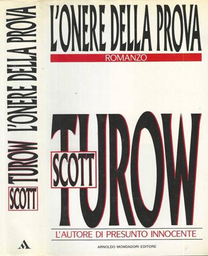L' onere della prova - Scott Turow - copertina