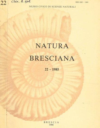 Natura bresciana n.22, 1985 - Ugo Vaglia - copertina