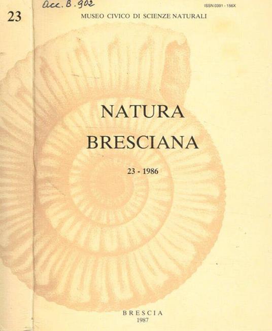 Natura bresciana n.23, 1986 - Ugo Vaglia - copertina