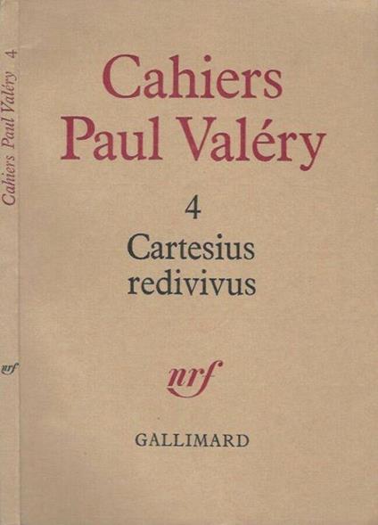 Cartesius redivivus - Paul Valéry - copertina