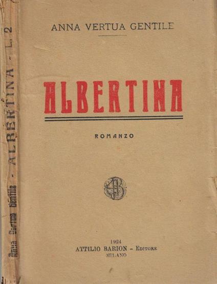 Albertina - Anna Vertua Gentile - copertina