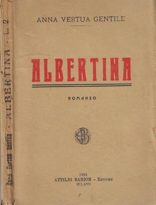 Albertina - Anna Vertua Gentile - copertina