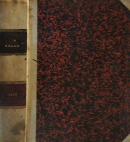 La legge monitore giudiziario ed amministrativo del Regno d'Italia Anno 1876 - copertina