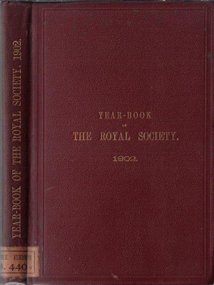 Year-book of the Royal Society of London 1902 - copertina