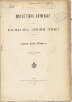 Bollettino ufficiale del Ministero dell'Istruzione Pubblica