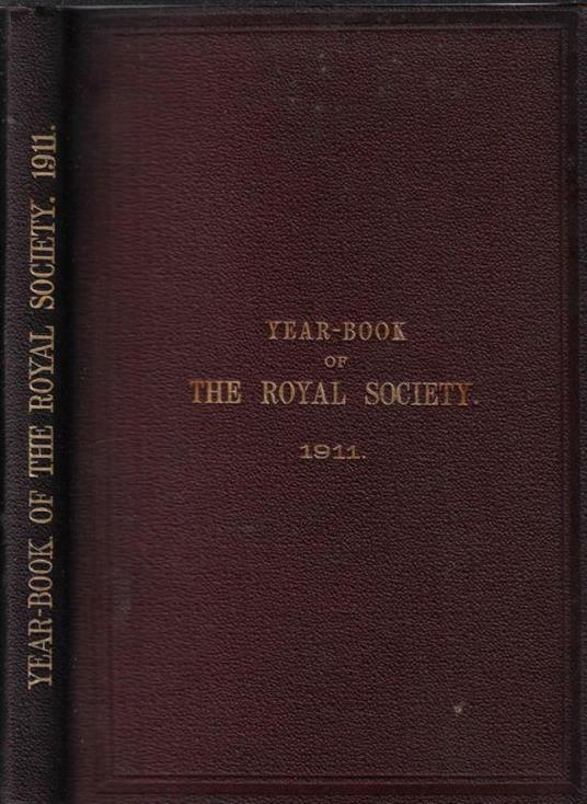 Year-book of the Royal Society of London 1911 - copertina