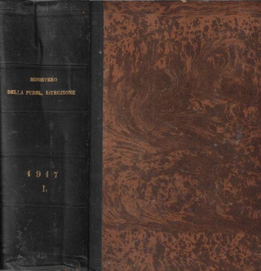 Bollettino ufficiale del Ministero della Istruzione Pubblica anno 1917 (primo semestre) - copertina