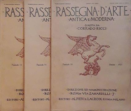 Rassegna d'Arte Antica e Moderna. Pubblicazione mensile - copertina