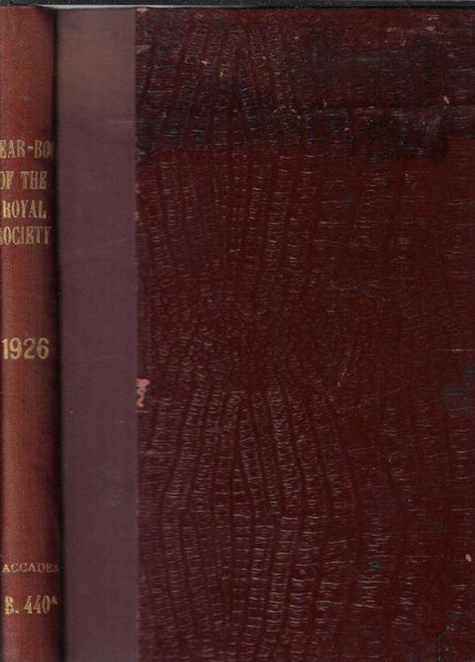 Year-book of the Royal Society of London 1926 - copertina