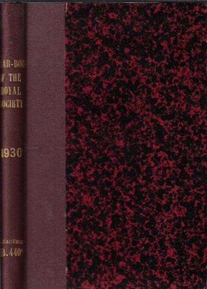 Year-book of the Royal Society of London 1930 - copertina