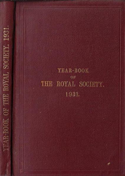 Year-book of the Royal Society of London 1931 - copertina