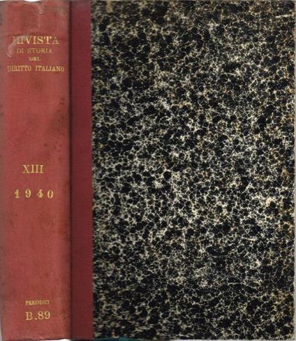 Rivista di Storia del Diritto Italiano - copertina