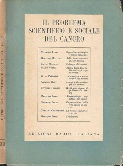 Il problema scientifico e sociale del cancro - copertina