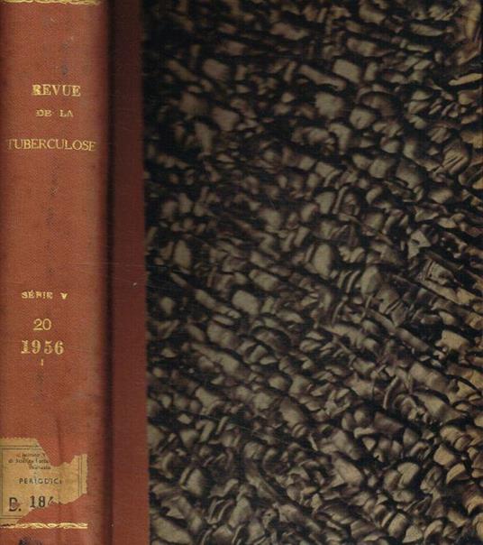 Revue de la tuberculose. 5 serie, tome 20, 1956 - copertina