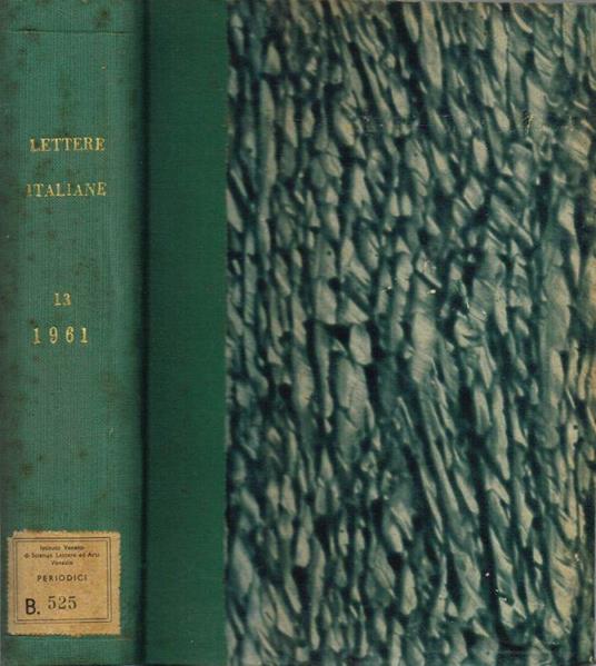 Lettere Italiane - copertina